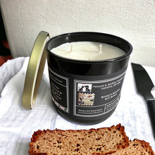 Load image into Gallery viewer, Brody's Banana Nut Bread - Large Jar 17 Ounce 3 Wick Soy Candle - Banana Nut Bread Scent