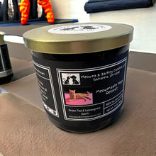 Load image into Gallery viewer, Meowmaste Yoga Retreat - Candle, U.S. Handmade Scented Soy Candle, Clean Burn, Green Tea and Lemongrass Scent, Gift for Friend Mom Dad Co-Worker Sister