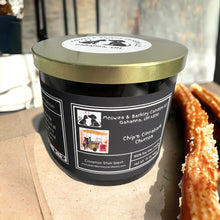 Load image into Gallery viewer, Chip's Cinnabark Churros - Large Jar 17 Ounce 3 Wick Soy Candle - Cinnamon Stick Scent