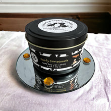 Load image into Gallery viewer, Goofy Cinnadoodle Tin Two Wick Soy Candle - Cinnamon Strudel Scent