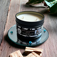 Load image into Gallery viewer, Zenful Sandalwood Pooch - Medium Two Wick Tin Soy Candle - Sandalwood Scent