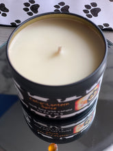 Load image into Gallery viewer, Cat-o'-Lantern Spice Small Tin Soy Candle - Toasted Pumpkin Spice & Pumpkin Souffle Scent