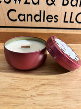 Load image into Gallery viewer, Creamy Coconut Beauty - Wooden Wick Medium Tin Candle - Creamy Coconut Scent