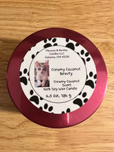 Load image into Gallery viewer, Creamy Coconut Beauty - Wooden Wick Medium Tin Candle - Creamy Coconut Scent