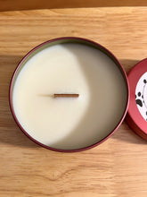 Load image into Gallery viewer, Dog Daddy Escape - Wooden Wick Medium Tin Candle - Lavender, Amber & Dark Musk Scent