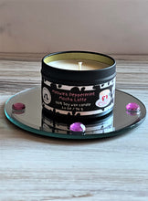 Load image into Gallery viewer, Meowza Peppermint Mocha Latte - Small Tin Soy Candle - Peppermint Mocha Scent