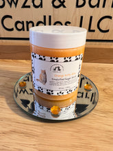 Load image into Gallery viewer, Orange Kitty Glow Handmade Emulsified Sugar Scrub with Spoons - Blood Orange Essential Oil Scent - 8.3 Ounces