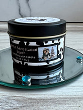 Load image into Gallery viewer, Zenful Sandalwood Pooch - Small Tin Soy Candle - Sandalwood Scent