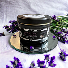 Load image into Gallery viewer, Lavender Dog Fart Cover-up Tin Two Wick Soy Candle - Lavender Scent
