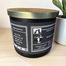 Load image into Gallery viewer, Purreo Moo Cat - Large Jar 17 0z Three Wick Soy Candle - Chocolate and Vanilla Cookie Scent
