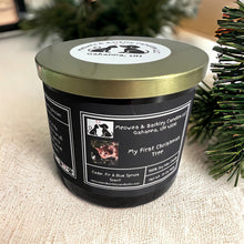Load image into Gallery viewer, My First Christmas Tree - Large Jar 17 Ounce 3 Wick Soy Candle - Pine and White Birch Fresh Christmas Tree Scent
