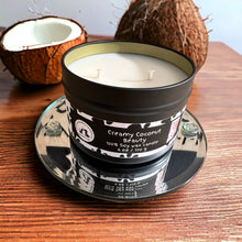 Load image into Gallery viewer, Creamy Coconut Beauty - Tin Two Wick Soy Candle - Creamy Coconut Scent
