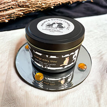 Load image into Gallery viewer, Orange Kitty Glow Tin Two Wick Soy Candle - Watermint Clementine Scent
