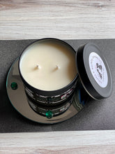 Load image into Gallery viewer, Batcat Black Currant &amp; Absinthe - Tin Two Wick Soy Candle - Black Currant, Blackberry &amp; Absinthe Scent
