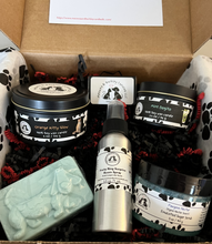 Load image into Gallery viewer, Big Doggie Soy Candle and Personal Care Subscription Box with Free Gift - Choose scent family
