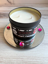 Load image into Gallery viewer, Fur Mom Escape Tin Two Wick Soy Candle - Sea Salt &amp; Orchid Scent
