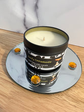 Load image into Gallery viewer, Goofy Cinnadoodle - Small Tin Soy Candle - Cinnamon Strudel Scent
