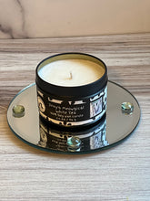 Load image into Gallery viewer, Jinxy&#39;s Meowgical White Tea - Small Tin Soy Candle - Spa White Tea Scent
