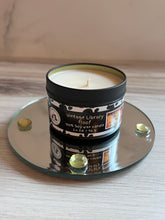 Load image into Gallery viewer, Vintage Library Floof - Small Tin Soy Candle - Teakwood, Leather &amp; Patchouli Scent
