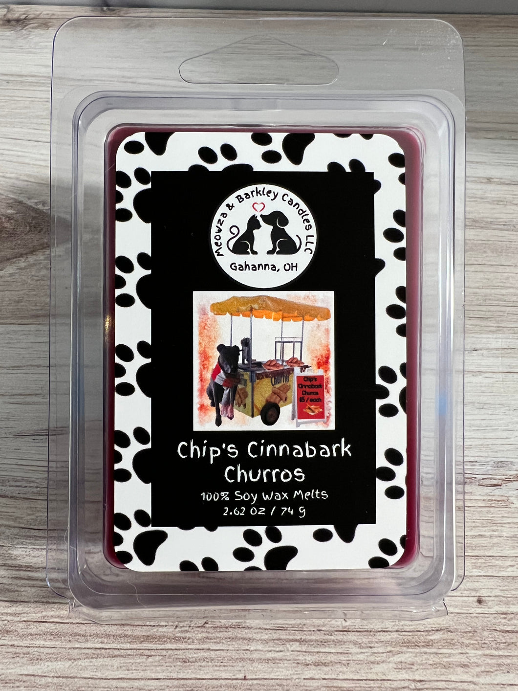 Chip's Cinnabark Churros - Soy Clamshell Wax Melts - Set of 6 - Cinnamon Stick Scent